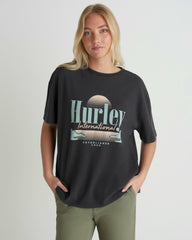 Racquet Boyfriend Tee - Off Black