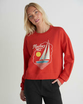Leisure Club Boxy Crew Sweatshirt - Float Red