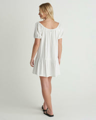 New Heights Short Sleeve Dress - Off White