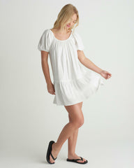 New Heights Short Sleeve Dress - Off White