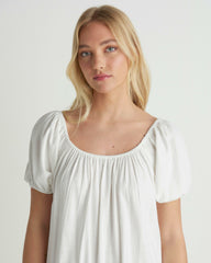 New Heights Short Sleeve Dress - Off White