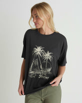 Fair Winds Boyfriend Tee - Off Black