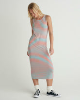 Breezy Midi Dress - Coral Blossom