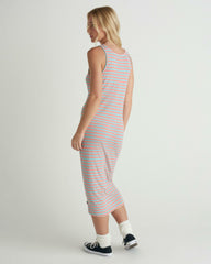 Breezy Midi Dress - Coral Blossom