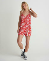 Getaway Romper - Float Red
