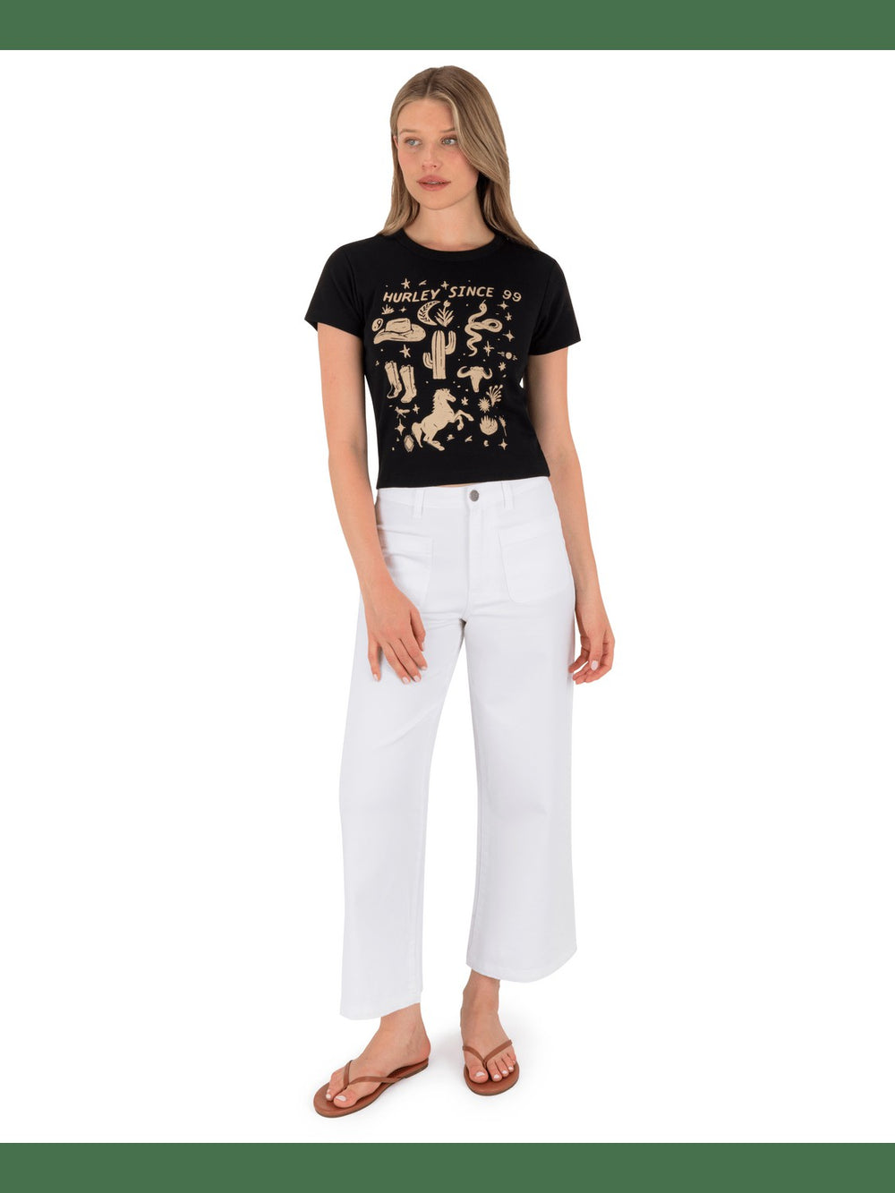 Country Road Baby Tee - Black