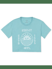 Bliss Boxy Crop Tee - Reef Waters