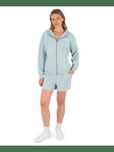 Bliss Crop Zip Hoodie - Starlight Blue