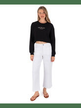 Floreal L/S Crop Tee - Black