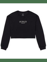 Floreal L/S Crop Tee - Black