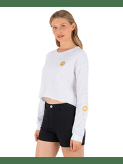 Eagles High Long Sleeve Crop Tee - White