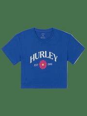 Fine Establishment Boxy Crop Tee - Ocean Blue