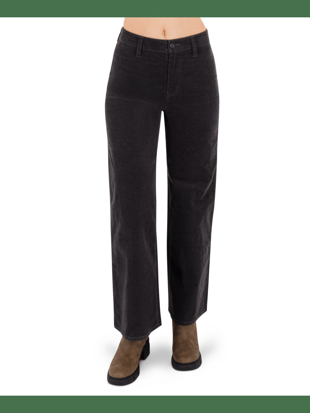 Urban Charm Wide Leg Pant - Off Black