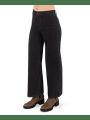 Urban Charm Wide Leg Pant - Off Black