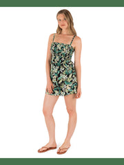 Fall Palms Tube Top - Black