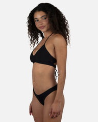Solid Moderate Bikini Bottom - Black