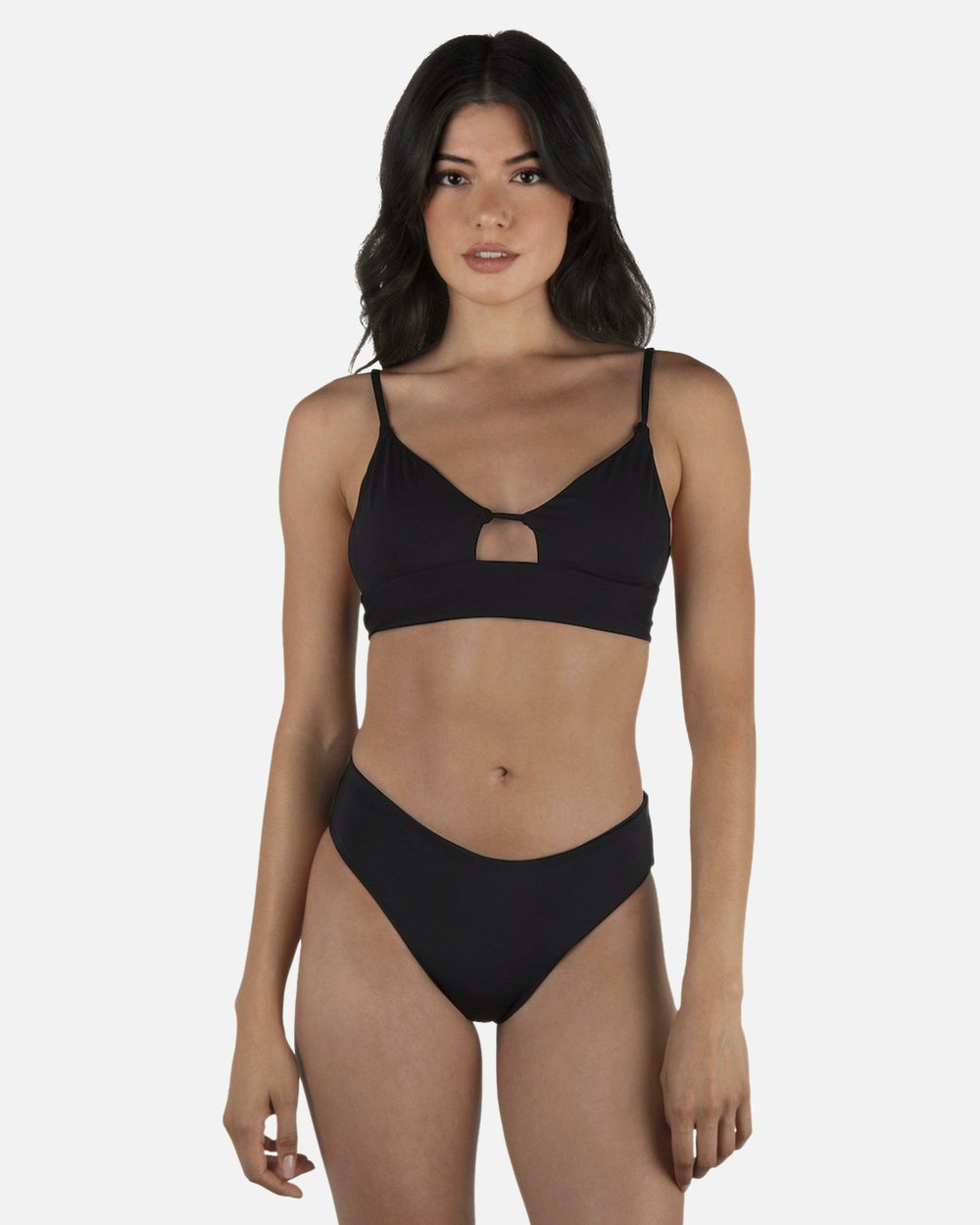 Solid Full Bikini Bottom - Black