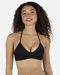 Solid Adjustable Bikini Top - Black