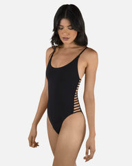 Solid Moderate One Piece - Black