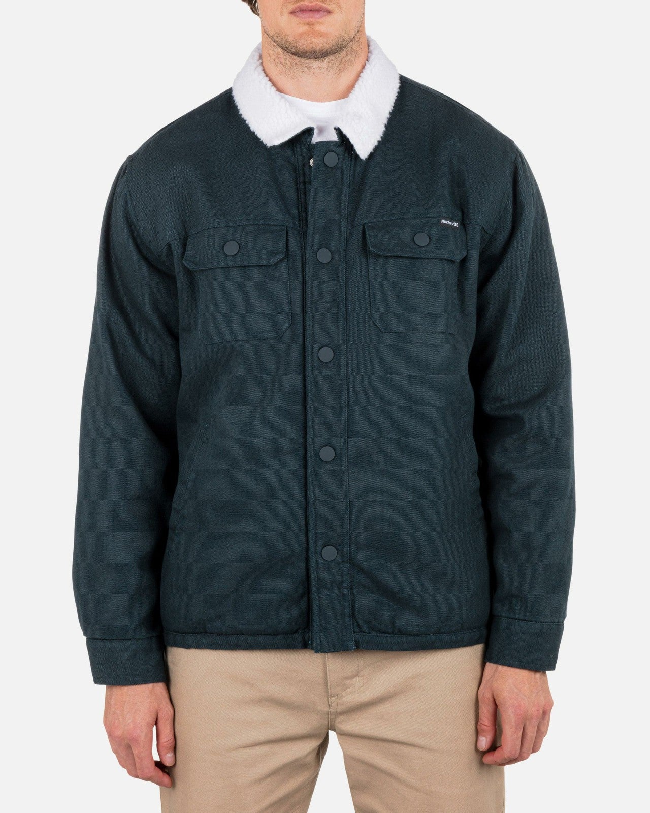 Industry Sherpa Lined Canvas Long Sleeve - Armored Navy