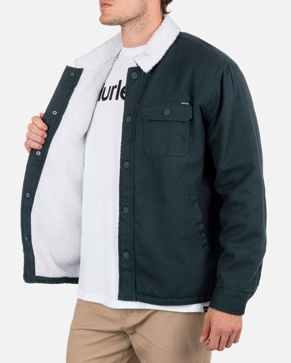 Industry Sherpa Lined Canvas Long Sleeve - Armored Navy