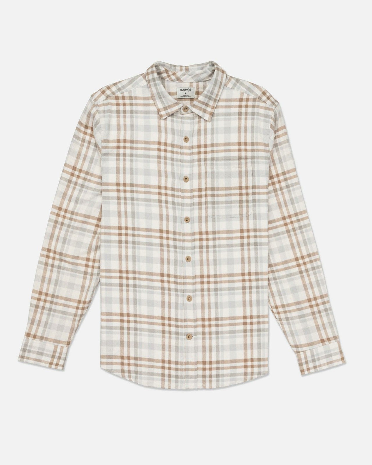 Portland Organic Flannel Long Sleeve - Barely Bone