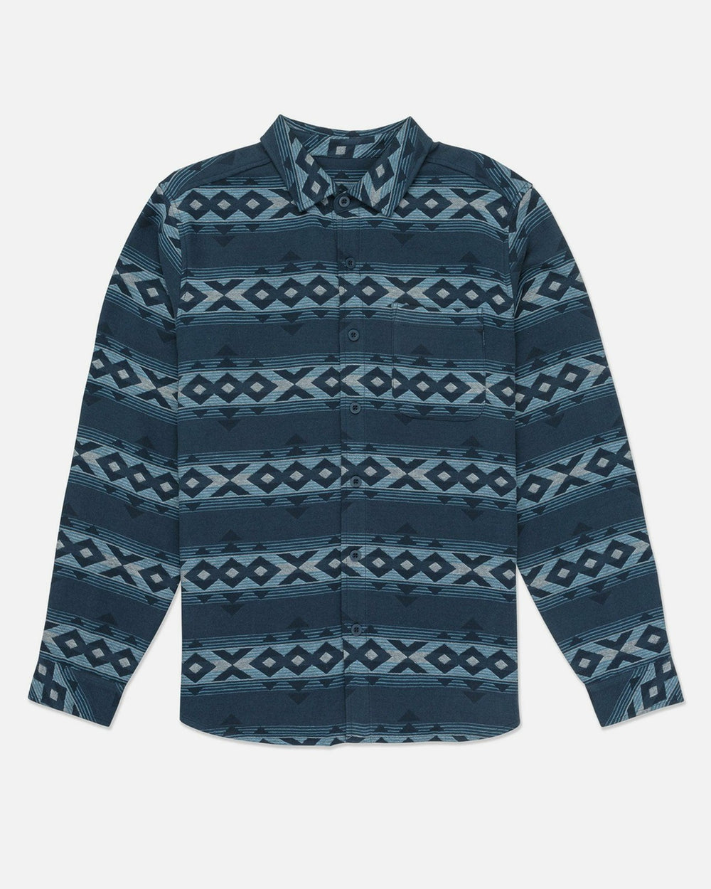 Portland Jacquard Flannel Long Sleeve - Armored Navy