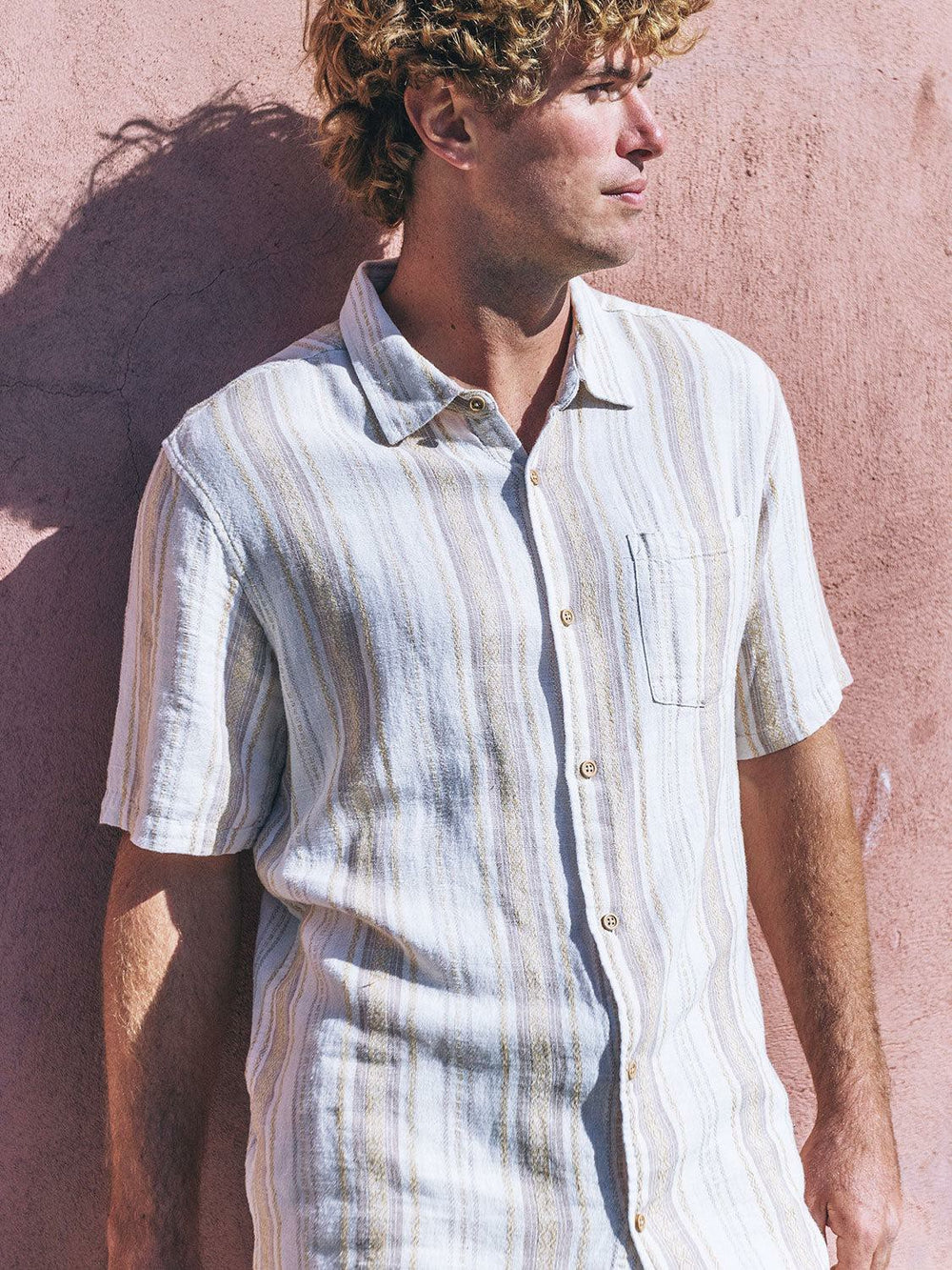 Oceanside Short Sleeve - Barely Bone