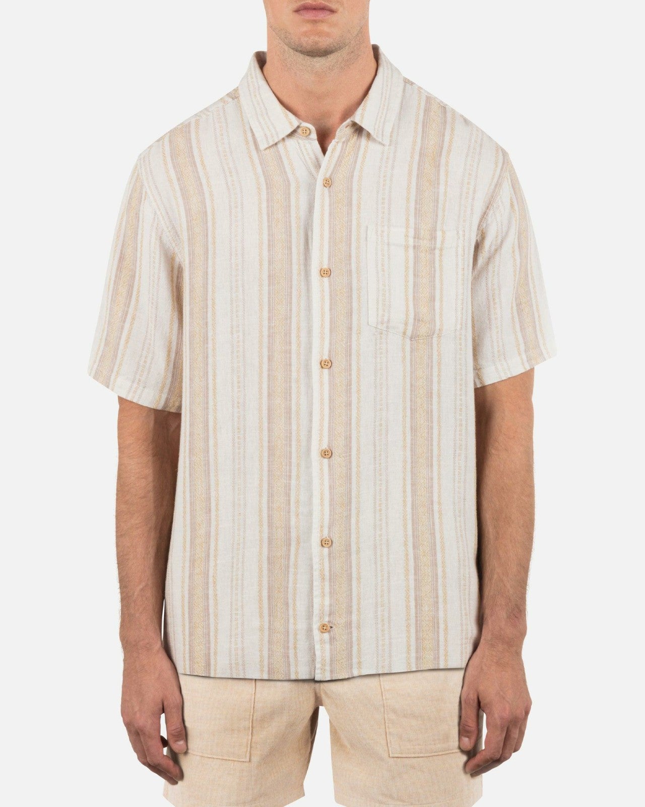 Oceanside Short Sleeve - Barely Bone