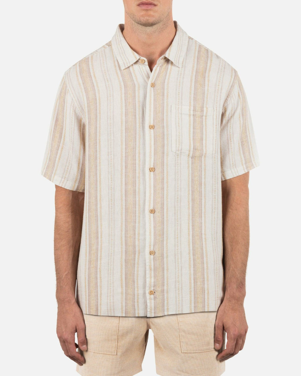 Oceanside Short Sleeve - Barely Bone