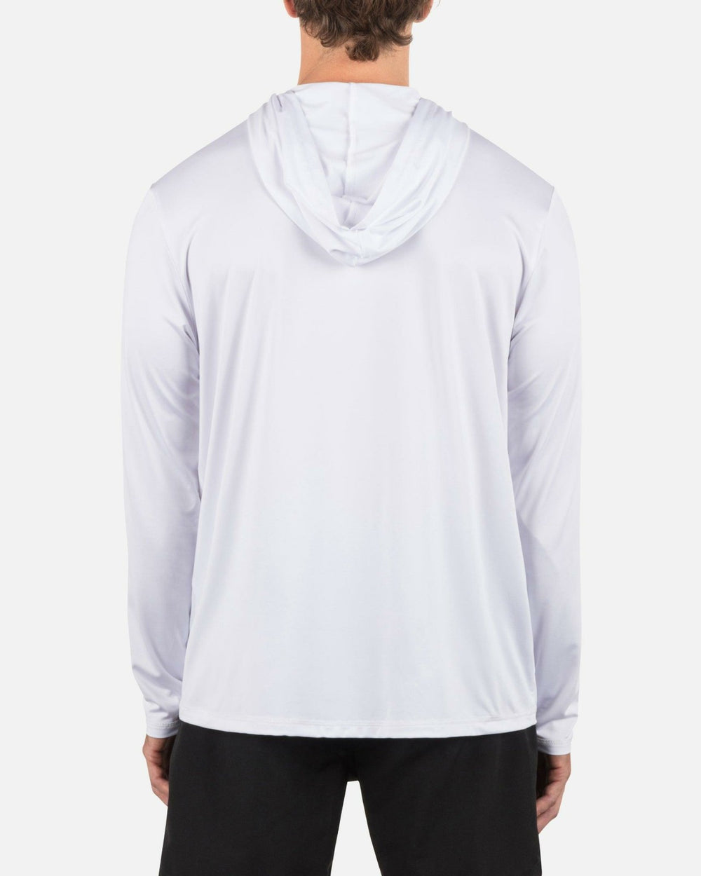 Hybrid UPF Hooded Long Sleeve - White