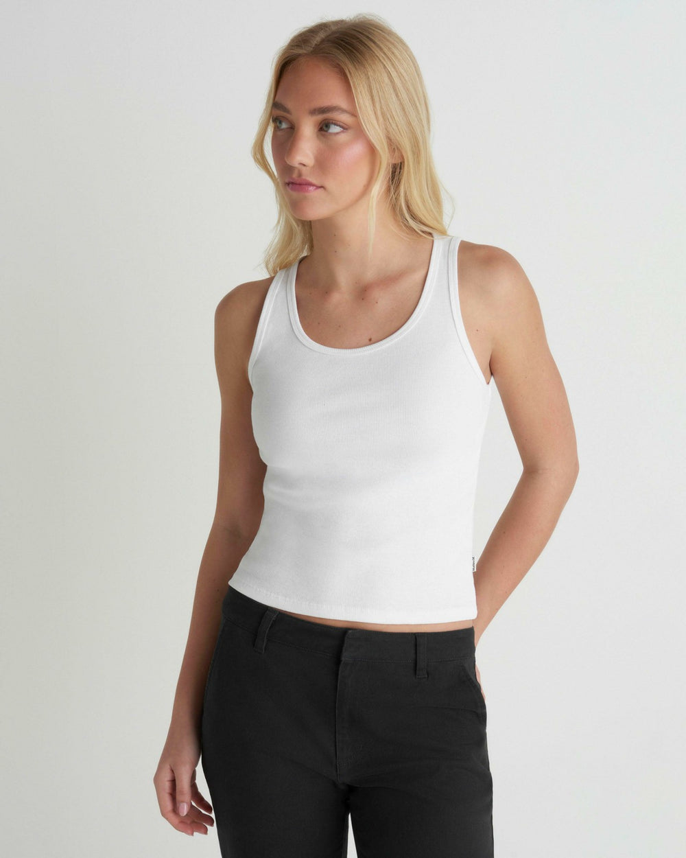 Just A Girl Tank - White