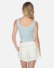 Palm Peaks Scoop Crop Tank - Skyway