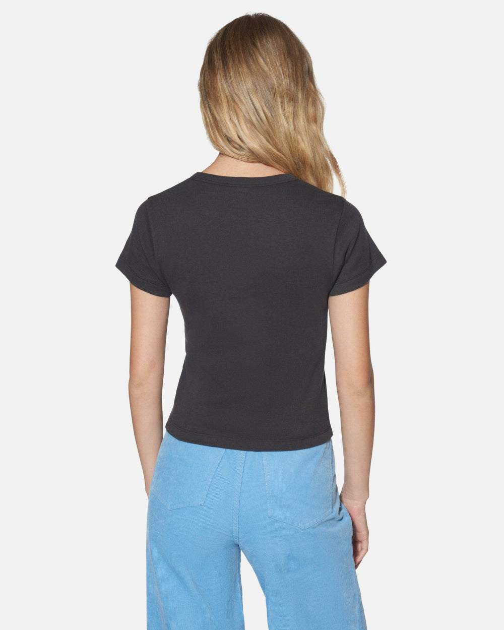 Coastline Baby Tee - Off Black