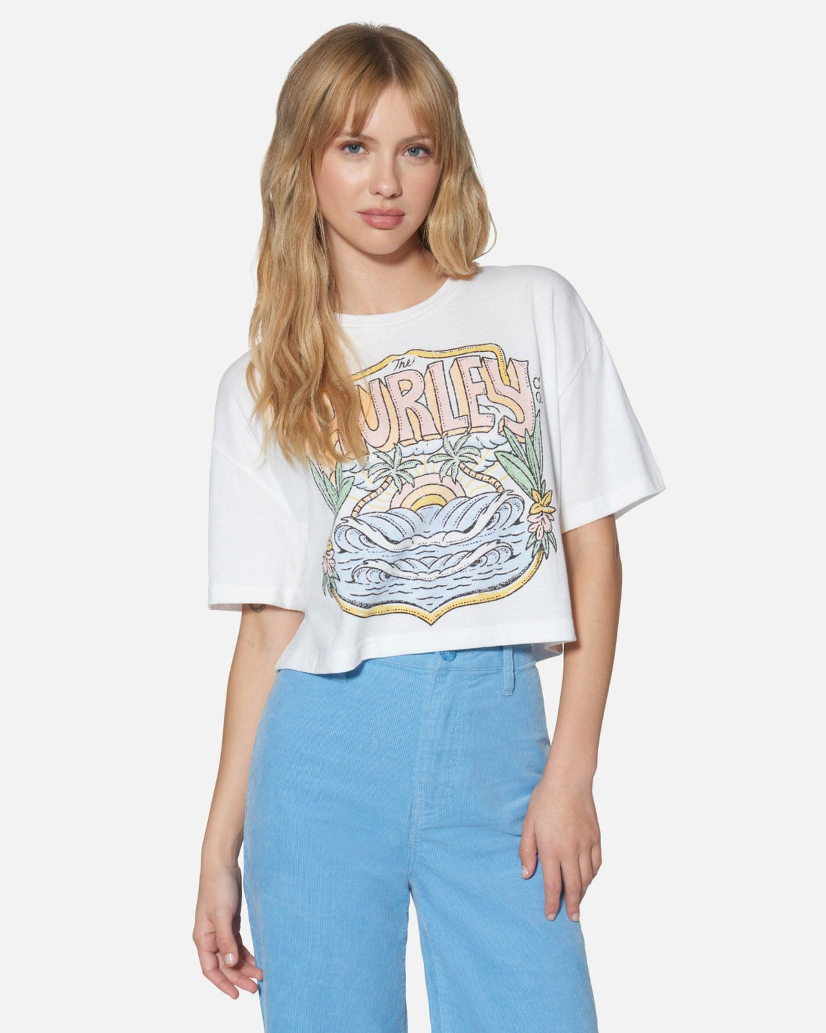 Big Breakers Boxy Crop Tee - White