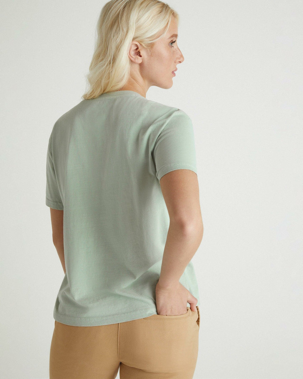 Sun Palm Classic Tee - Aqua Gray