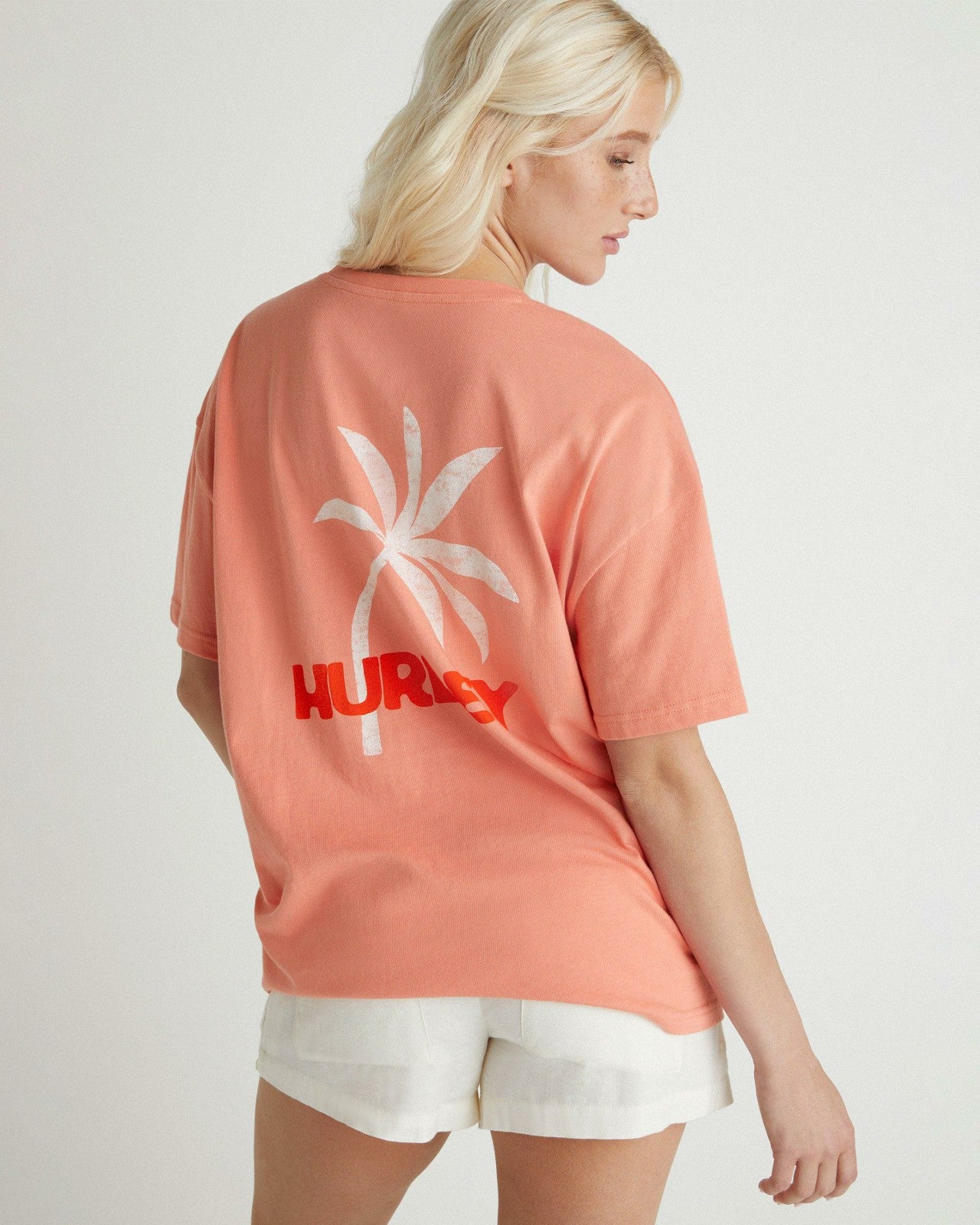 Sunday Surf Boyfriend Tee - Burnt Coral