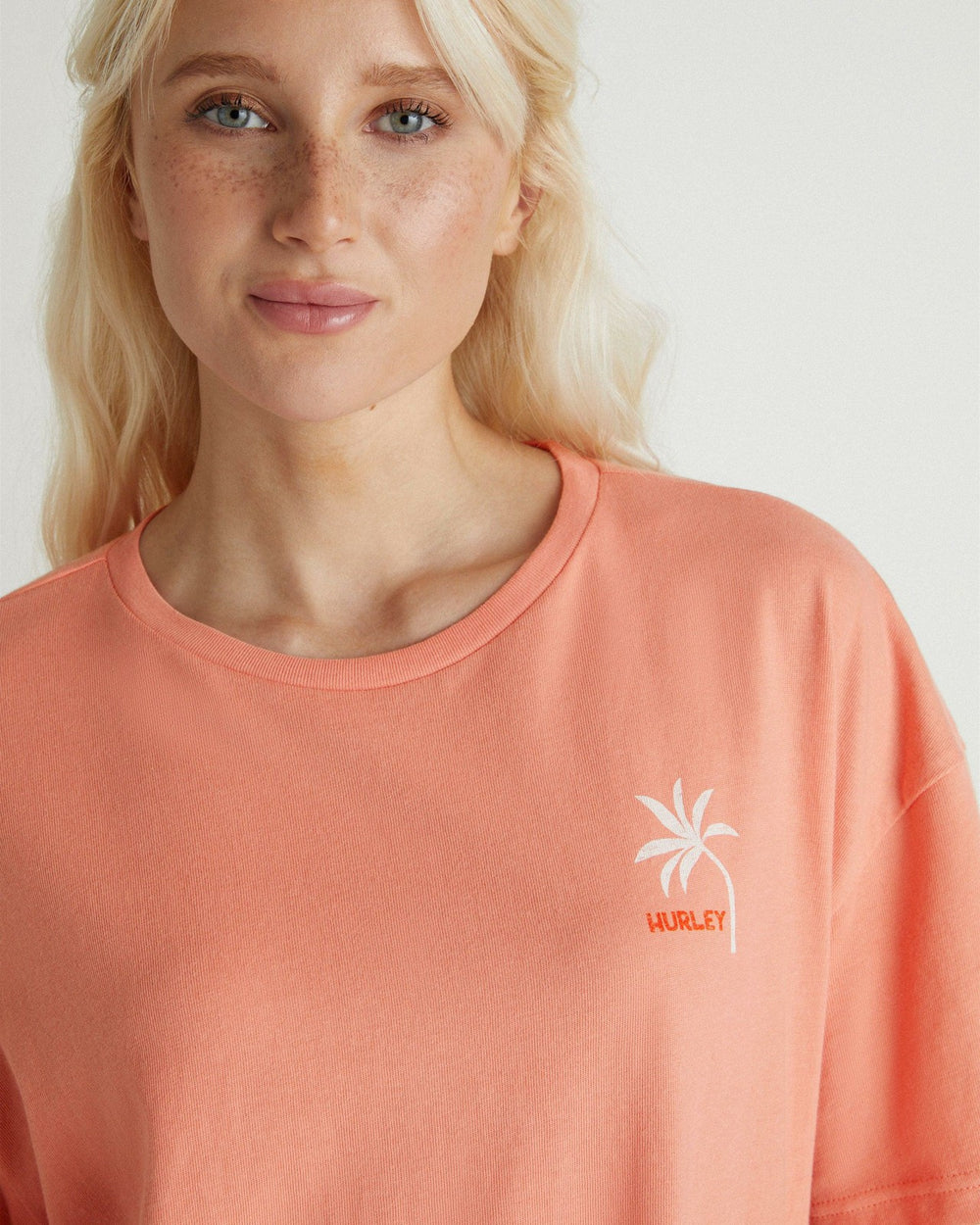 Sunday Surf Boyfriend Tee - Burnt Coral