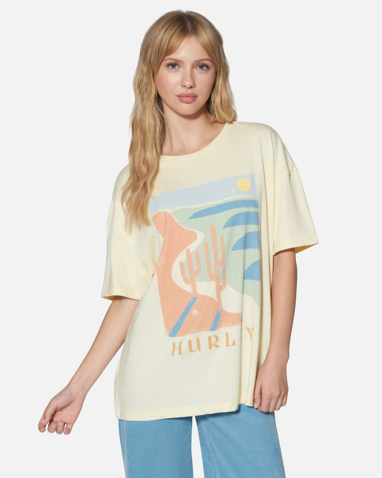 Moroccan Sunset Boyfriend Tee - Off White