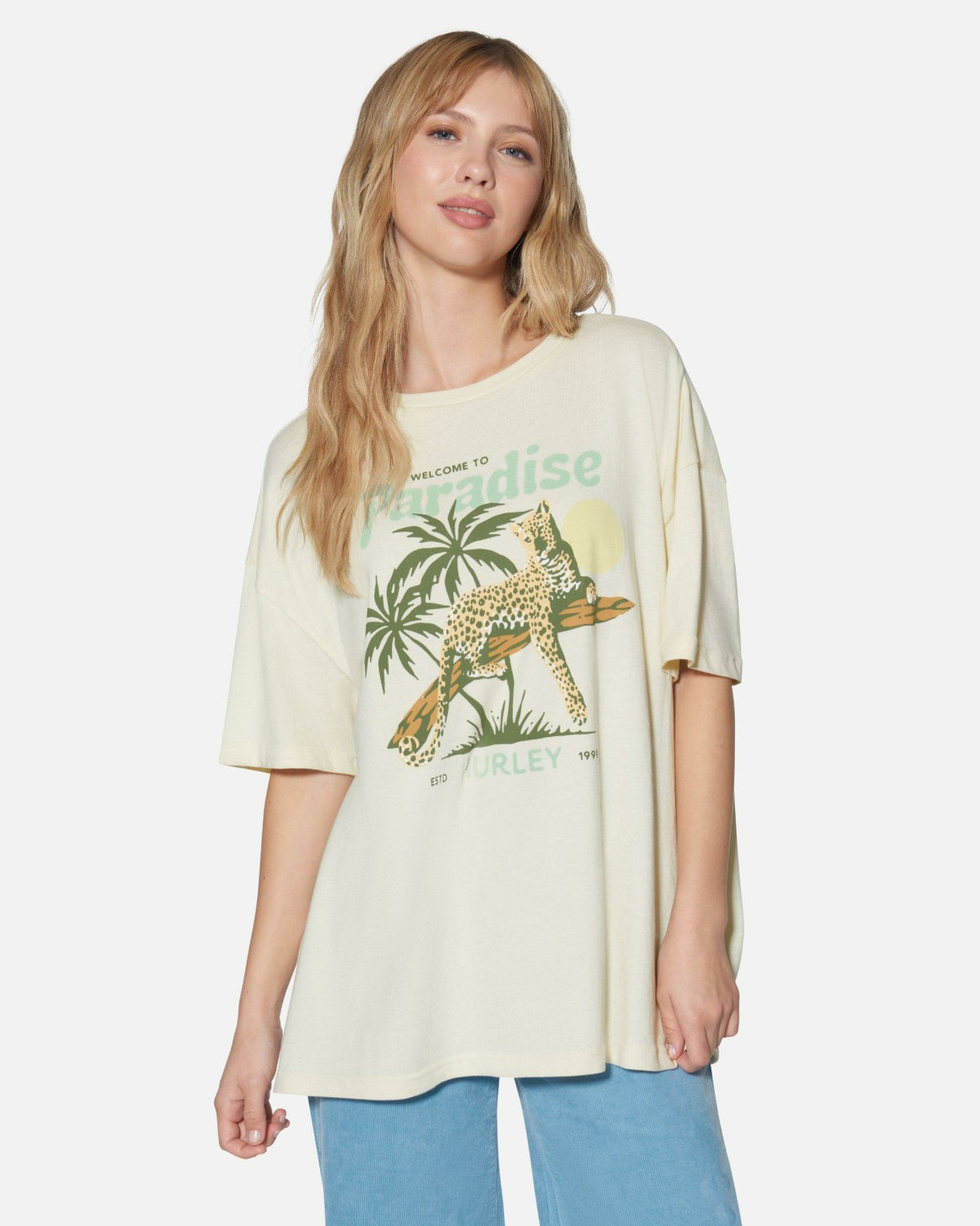 Welcome To Paradise Boyfriend Tee - Off White