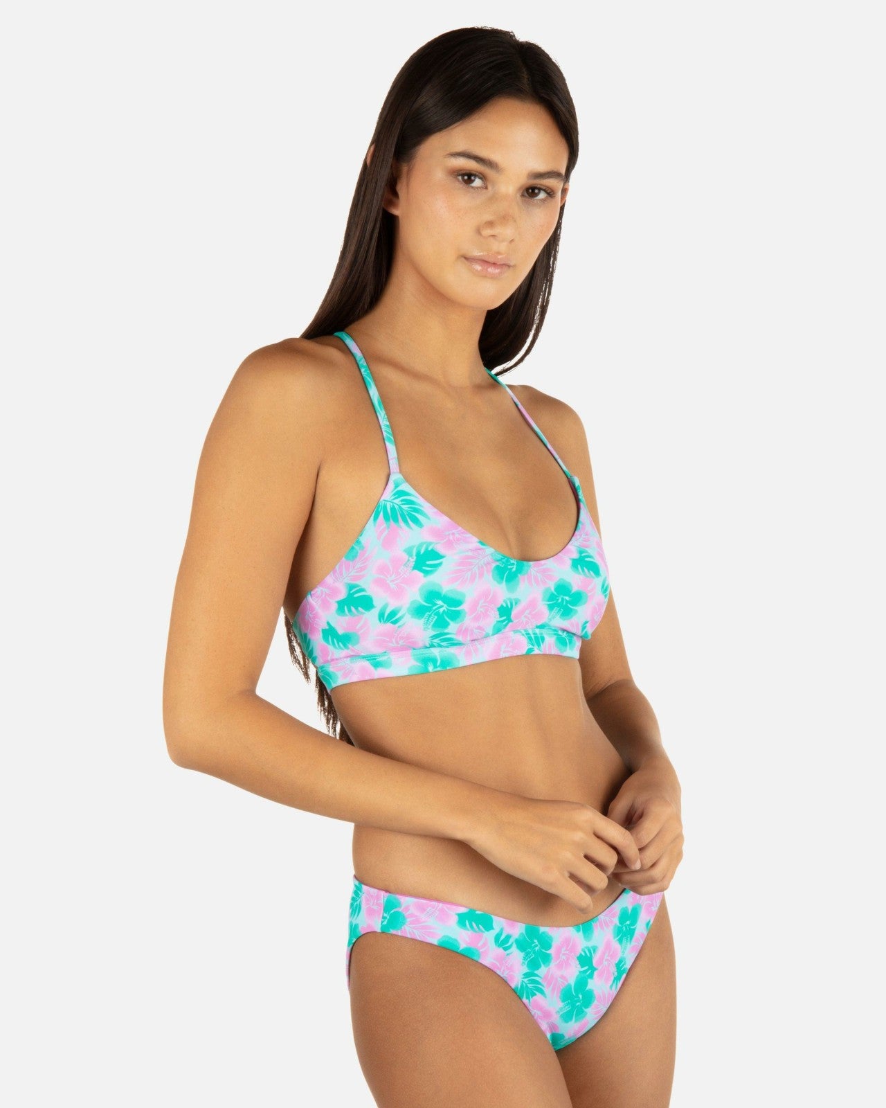 Lani Floral Moderate Bottom - Teal