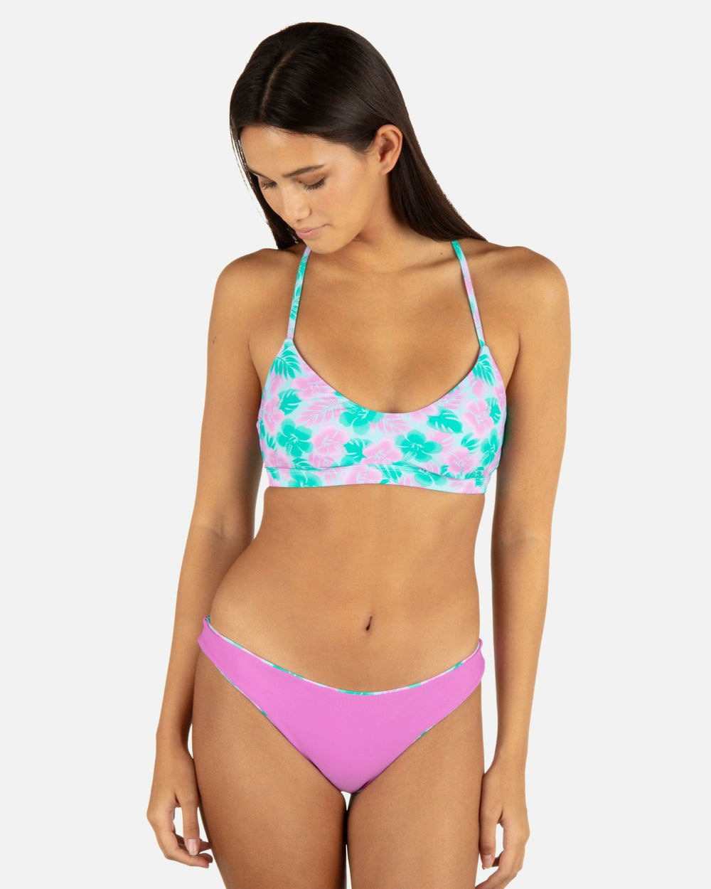 Lani Floral Moderate Bottom - Teal