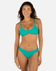 Wave Scrunch Bralette - Teal