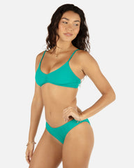 Wave Scrunch Bralette - Teal