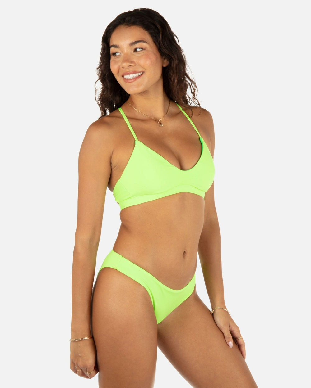 Solid Reversible Moderate Bottom - Key Lime/Grass Green
