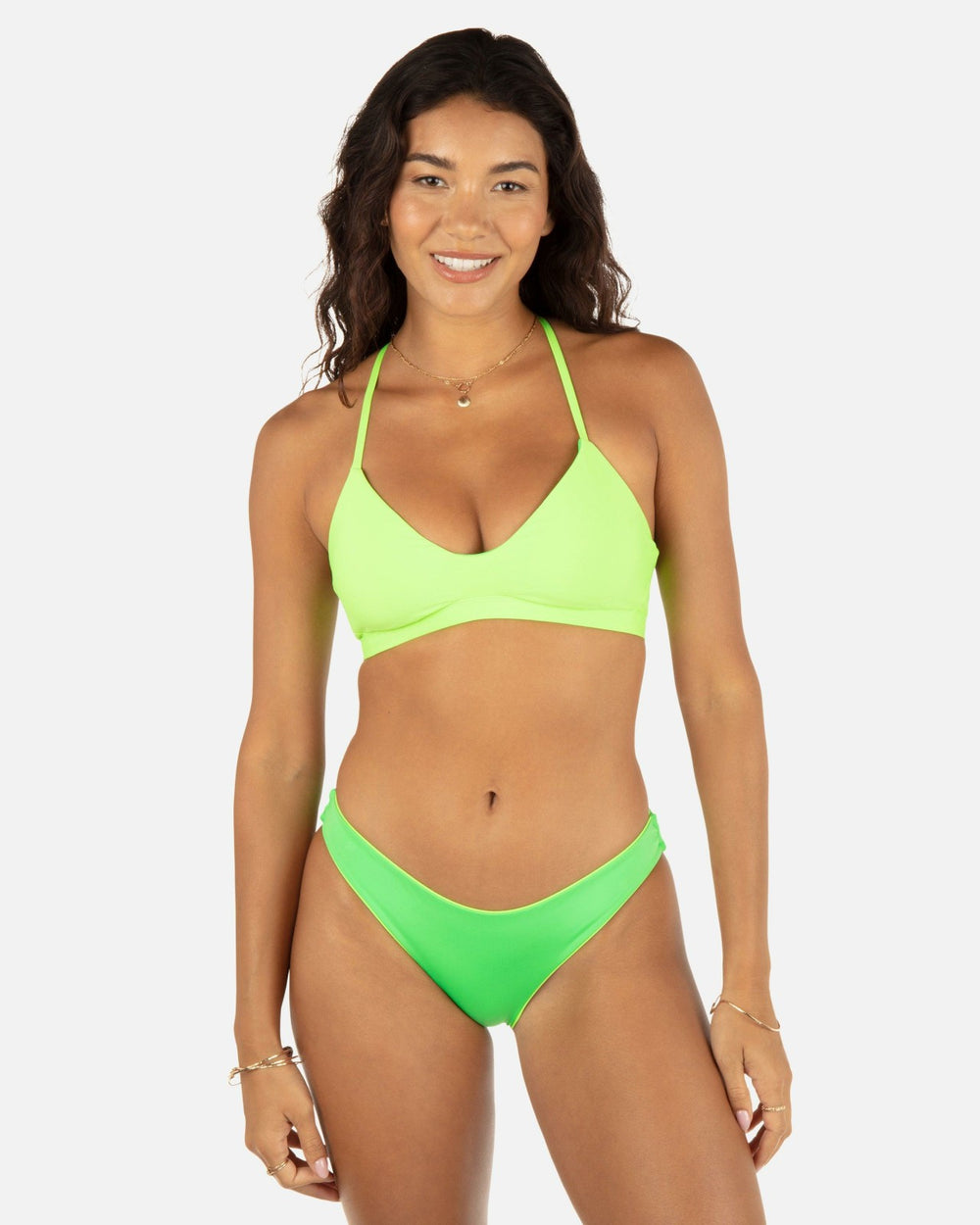 Solid Reversible Moderate Bottom - Key Lime/Grass Green