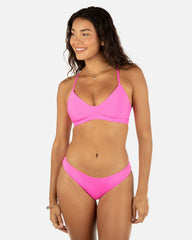 Solid Reversible Moderate Bottom - Disco Pink/Maraschino