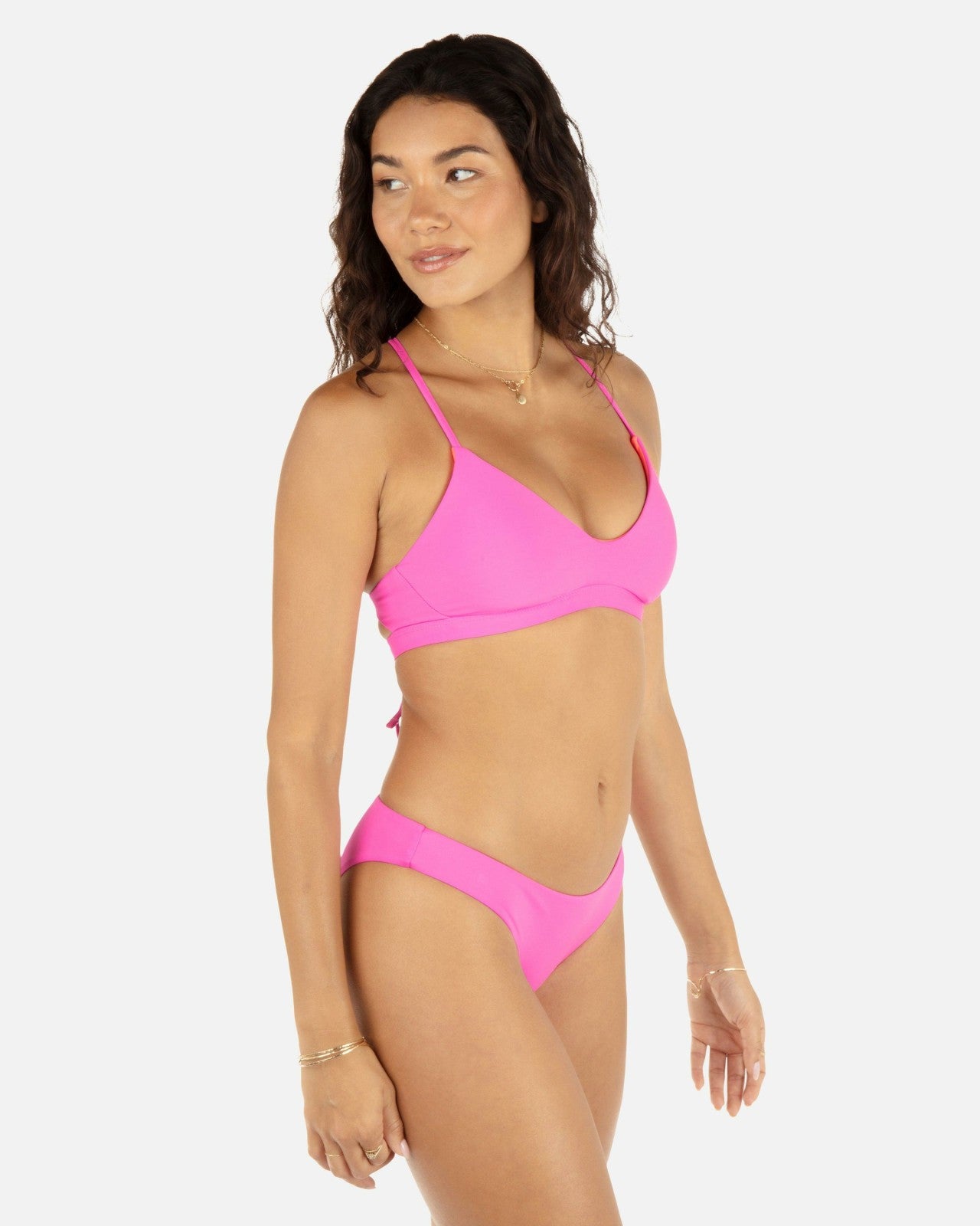 Solid Reversible Moderate Bottom - Disco Pink/Maraschino