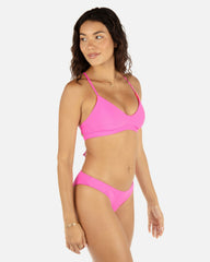 Solid Reversible Moderate Bottom - Disco Pink/Maraschino