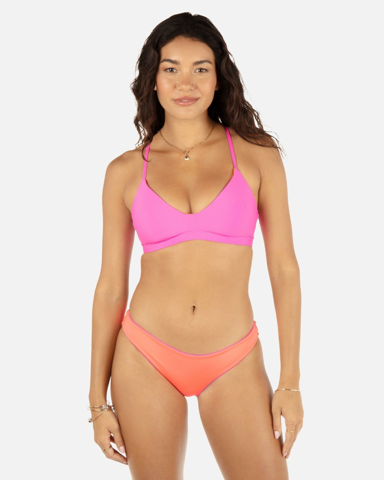 Solid Reversible Moderate Bottom - Disco Pink/Maraschino